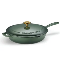 Bestow 12 Inch Enameled Cast Iron Skillet with Lid