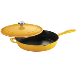 Bestow 12 Inch Enameled Cast Iron Skillet with Lid