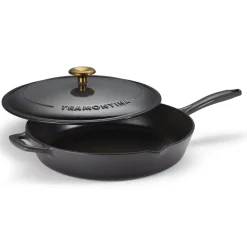 Bestow 12 Inch Enameled Cast Iron Skillet with Lid