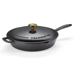 Bestow 12 Inch Enameled Cast Iron Skillet with Lid