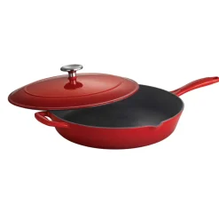 Bestow 12 Inch Enameled Cast Iron Skillet with Lid