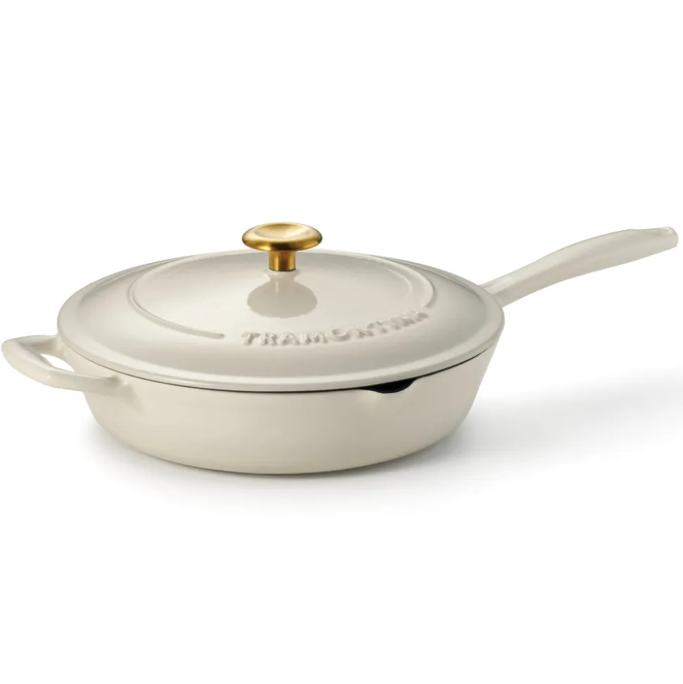 Bestow 12 Inch Enameled Cast Iron Skillet with Lid