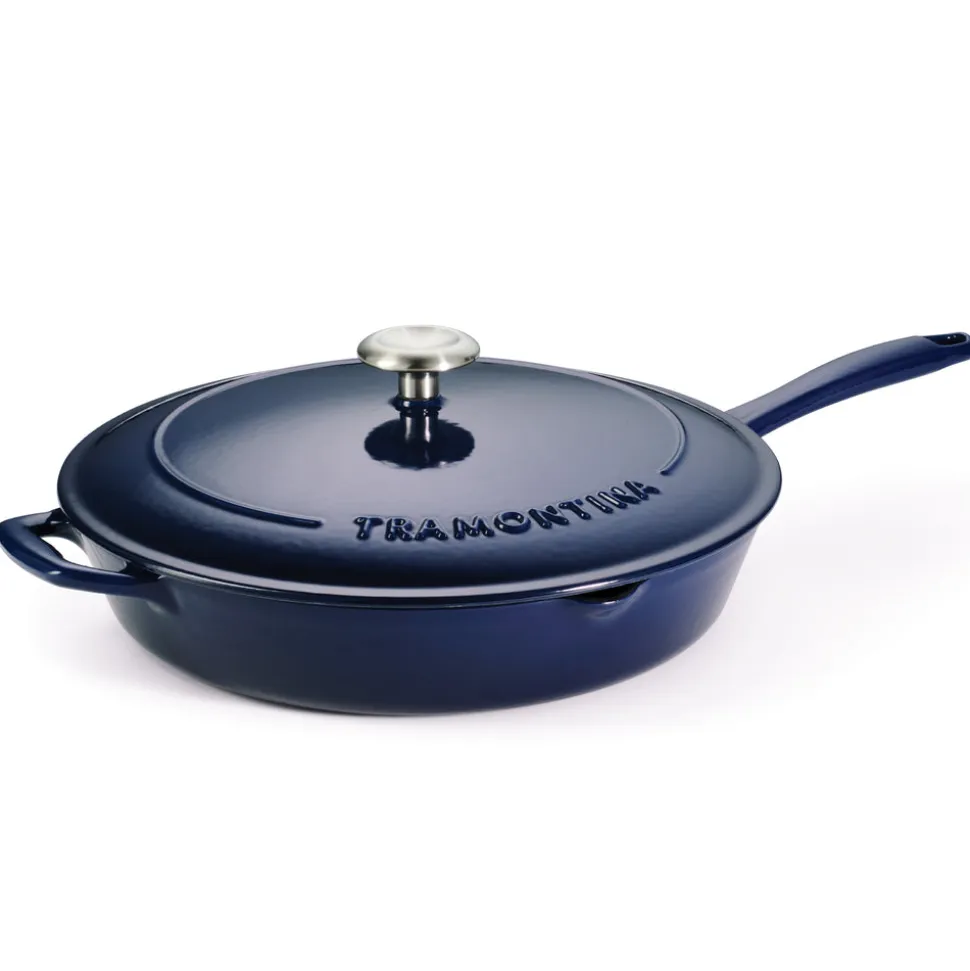 Bestow 12 Inch Enameled Cast Iron Skillet with Lid