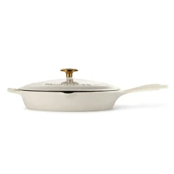 Bestow 12 Inch Enameled Cast Iron Skillet with Lid