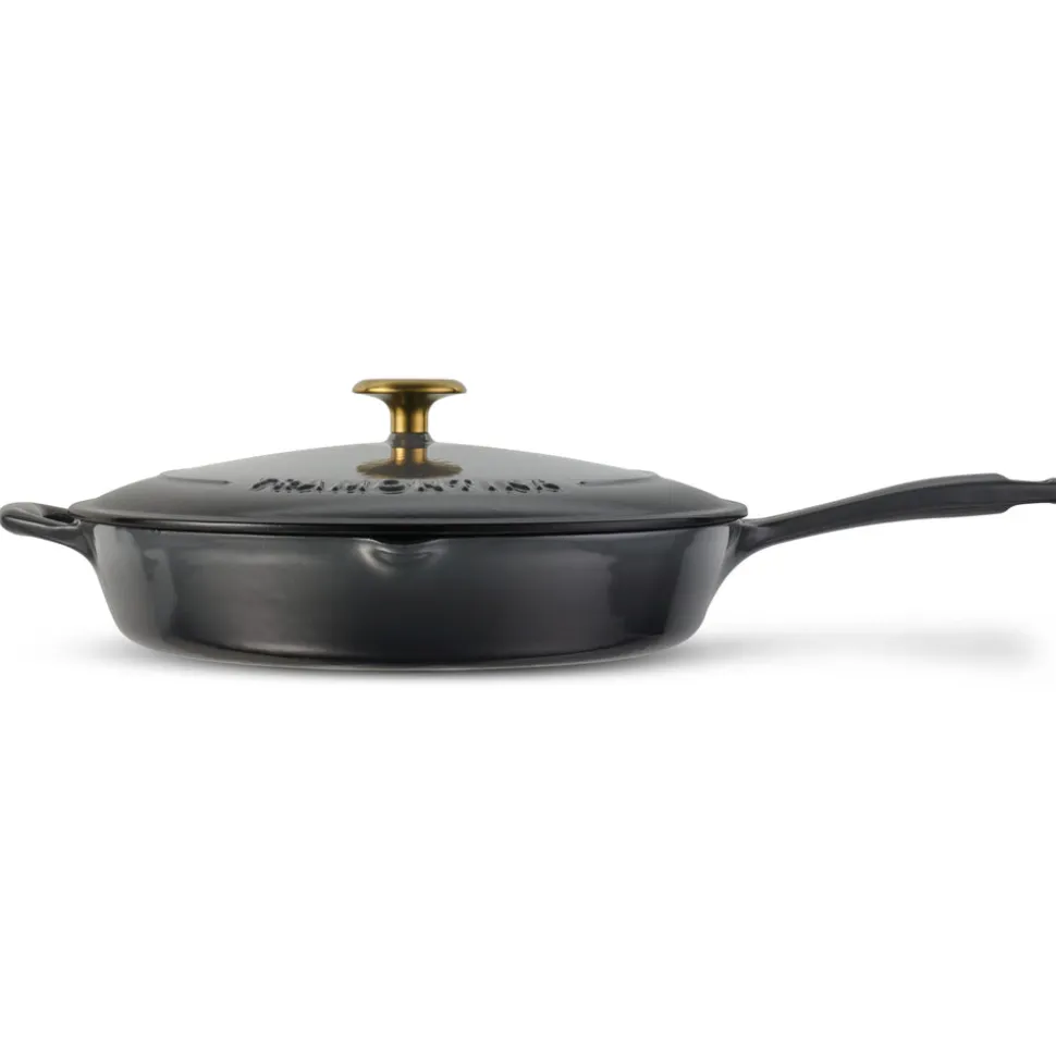 Bestow 12 Inch Enameled Cast Iron Skillet with Lid