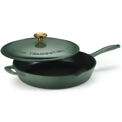 Bestow 12 Inch Enameled Cast Iron Skillet with Lid
