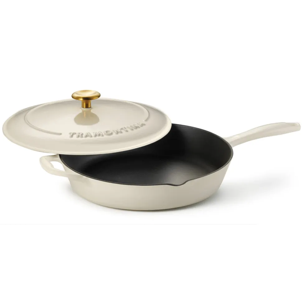Bestow 12 Inch Enameled Cast Iron Skillet with Lid