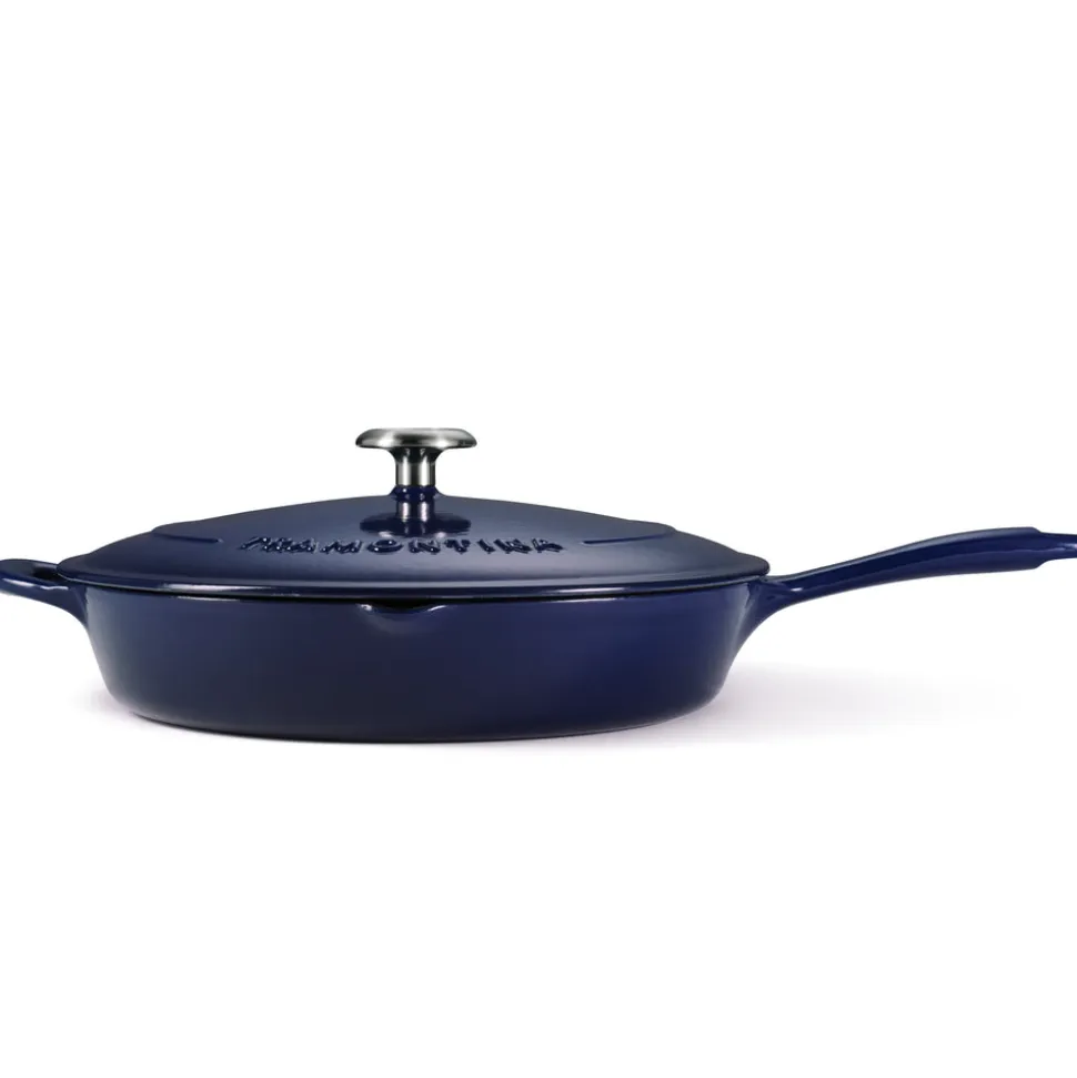 Bestow 12 Inch Enameled Cast Iron Skillet with Lid