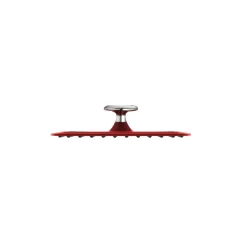 Bestow 11 in Enameled Cast-Iron Grill Pan with Press - Gradated Red