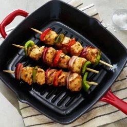 Bestow 11 in Enameled Cast-Iron Grill Pan - Gradated Red