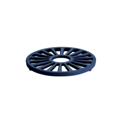 Bestow 7 in Enameled Cast-Iron Round Trivet - Gradated Cobalt