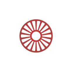 Bestow 7 in Enameled Cast-Iron Round Trivet - Gradated Red