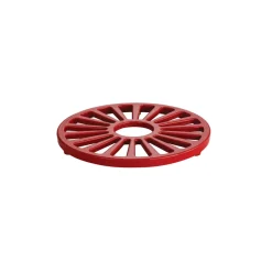 Bestow 7 in Enameled Cast-Iron Round Trivet - Gradated Red