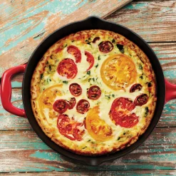Bestow 10 in Enameled Cast-Iron Skillet - Gradated Red