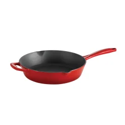 Bestow 10 in Enameled Cast-Iron Skillet - Gradated Red