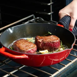 Bestow 10 in Enameled Cast-Iron Skillet - Gradated Red
