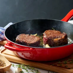 Bestow 10 in Enameled Cast-Iron Skillet - Gradated Red