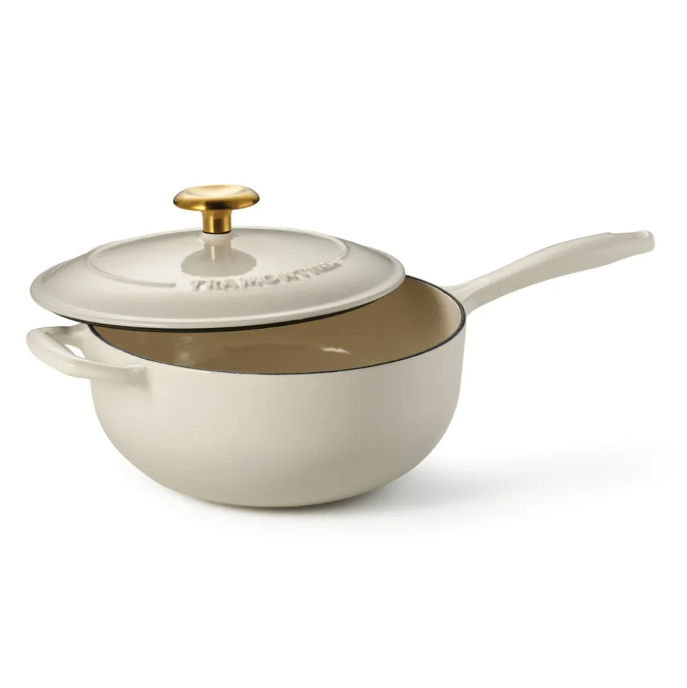 Bestow 3 Quart Enameled Cast-Iron Covered Saucier