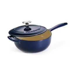 Bestow 3 Quart Enameled Cast-Iron Covered Saucier