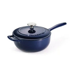 Bestow 3 Quart Enameled Cast-Iron Covered Saucier