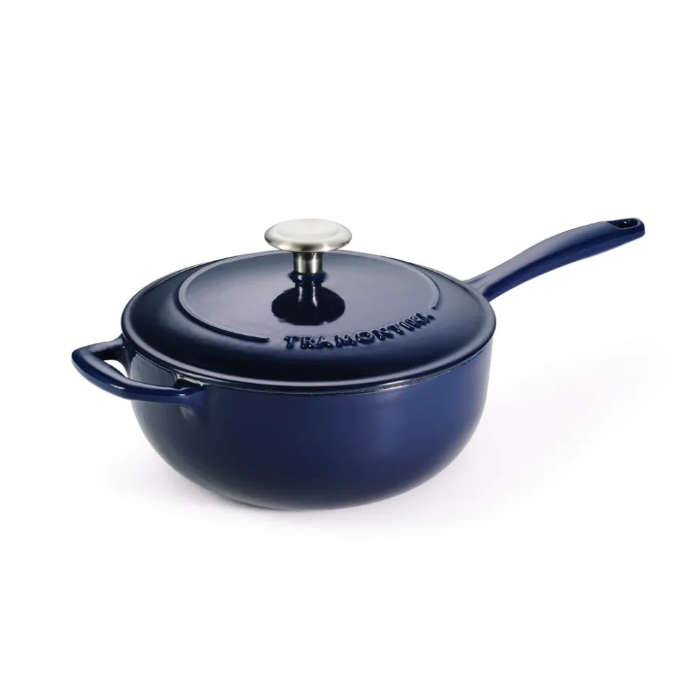 Bestow 3 Quart Enameled Cast-Iron Covered Saucier