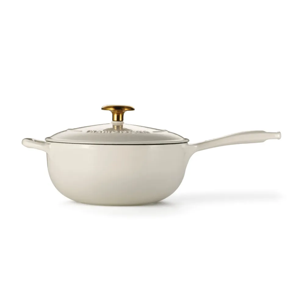 Bestow 3 Quart Enameled Cast-Iron Covered Saucier