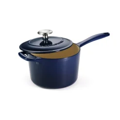 Bestow 2.5 Quart Enameled Cast-Iron Covered Sauce Pan