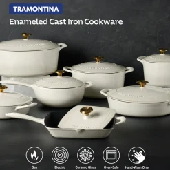 Bestow 2.5 Quart Enameled Cast-Iron Covered Sauce Pan