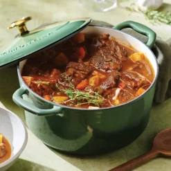 Bestow 5.5 Quart Enameled Cast Iron Covered Round Dutch Oven