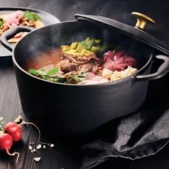 Bestow 5.5 Quart Enameled Cast Iron Covered Round Dutch Oven