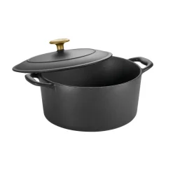 Bestow 5.5 Quart Enameled Cast Iron Covered Round Dutch Oven