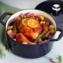 Bestow 5.5 Quart Enameled Cast Iron Covered Round Dutch Oven