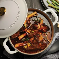 Bestow 5.5 Quart Enameled Cast Iron Covered Round Dutch Oven