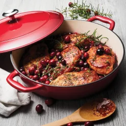 Bestow 4 Quart Enameled Cast-Iron Covered Braiser
