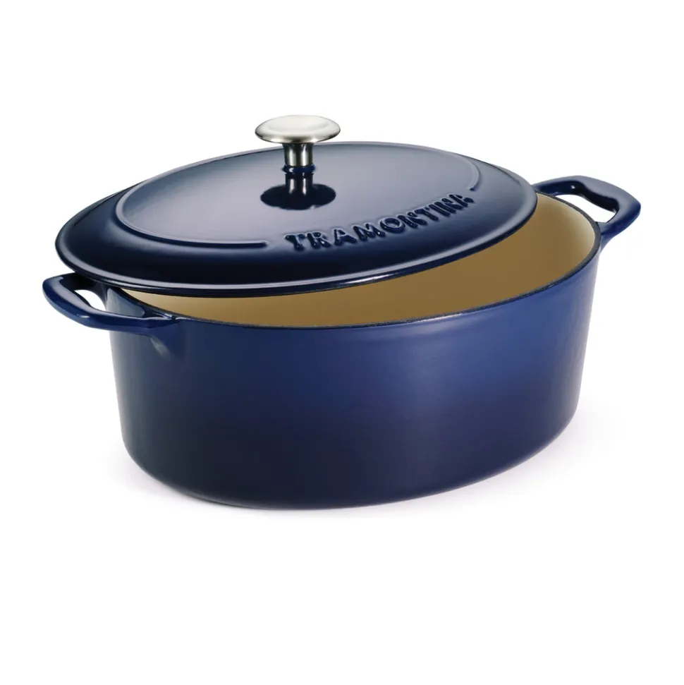 Bestow 7 Quart Enameled Cast-Iron Oval Dutch Oven