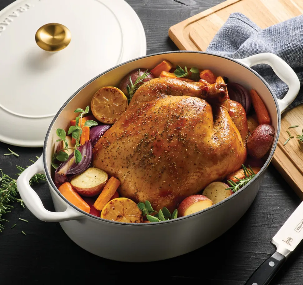Bestow 7 Quart Enameled Cast-Iron Oval Dutch Oven