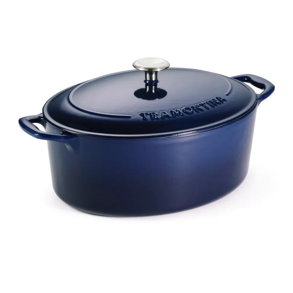 Bestow 7 Quart Enameled Cast-Iron Oval Dutch Oven