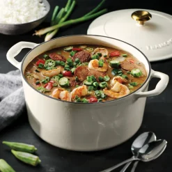 Bestow 6.5 Quart Enameled Cast-Iron Covered Round Dutch Oven