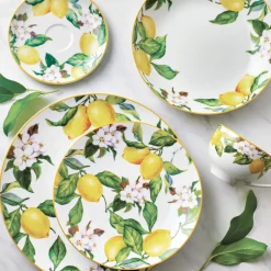 Carmen 8.5 ounce Tea Cup and Saucer 6 Piece Set