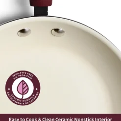Ceramaware 3 Pack Ceramic Nonstick Fry Pan Set, 8 Inch, 9.5 Inch & 11 Inch