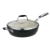 Ceramica Deluxe 11 Inch Ceramic Covered Deep Skillet - Black