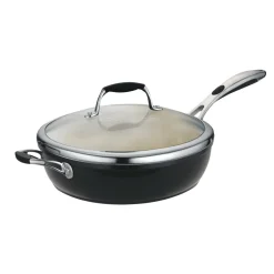 Ceramica Deluxe 11 Inch Ceramic Covered Deep Skillet - Black