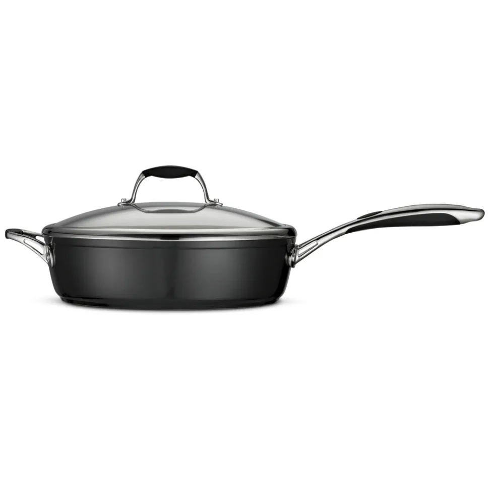 Ceramica Deluxe 11 Inch Ceramic Covered Deep Skillet - Black