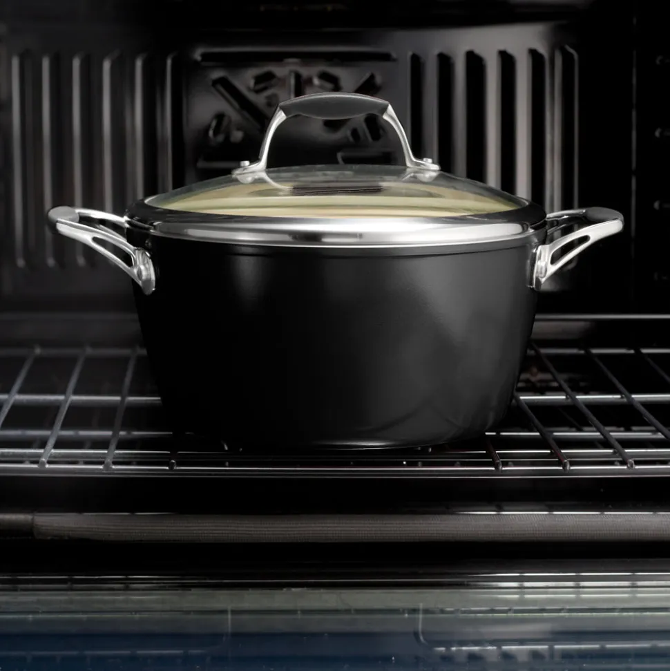 Ceramica Deluxe 11 Inch Ceramic Covered Deep Skillet - Black
