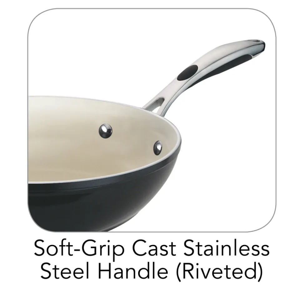 Ceramica Deluxe 11 Inch Ceramic Stir-Fry Pan