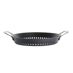 Churrasco BBQ 12 in Round Carbon Steel Grill Pan