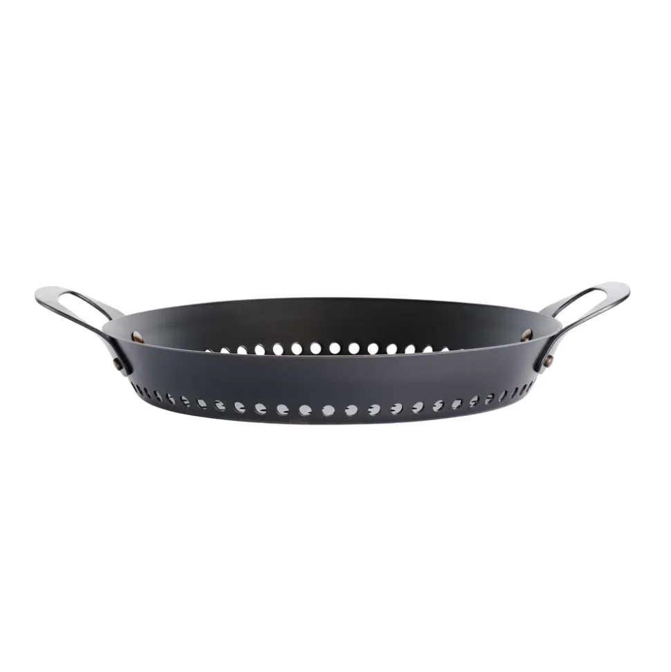 Churrasco BBQ 12 in Round Carbon Steel Grill Pan