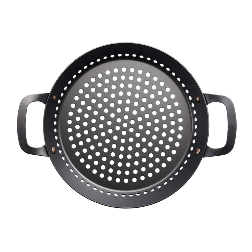 Churrasco BBQ 12 in Round Carbon Steel Grill Pan