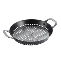 Churrasco BBQ 12 in Round Carbon Steel Grill Pan