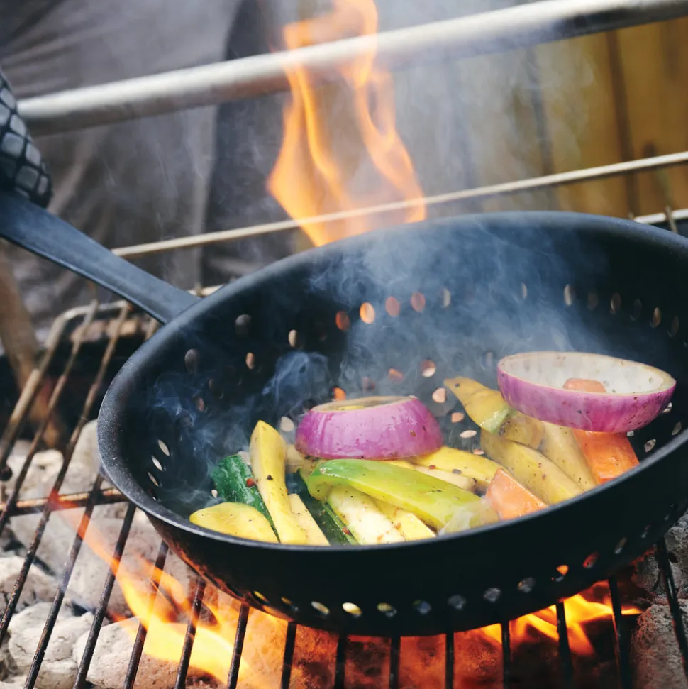 Churrasco BBQ 10 in Round Carbon Steel Stir Fry Pan